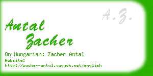 antal zacher business card